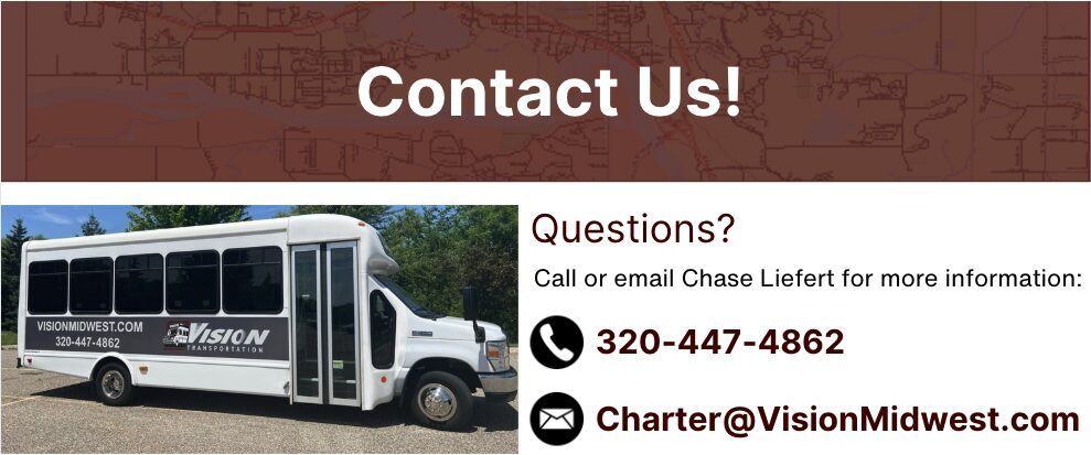 Elk River; Charter Bus; Vision Transportation